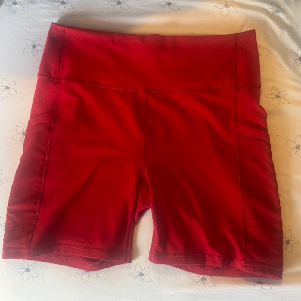 Women's Cherry Red Fabletics Athletic Shorts